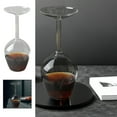 thumbnail image 1 of Inverted Wine Glass | Unique Upside Down Tall Wine Glass 14oz | Hand-Blown Borosilicate Glass | Funny Gift for Parties Weddings Bars | Versatile for Wine Cocktails Spirits | Single Piece, 1 of 6
