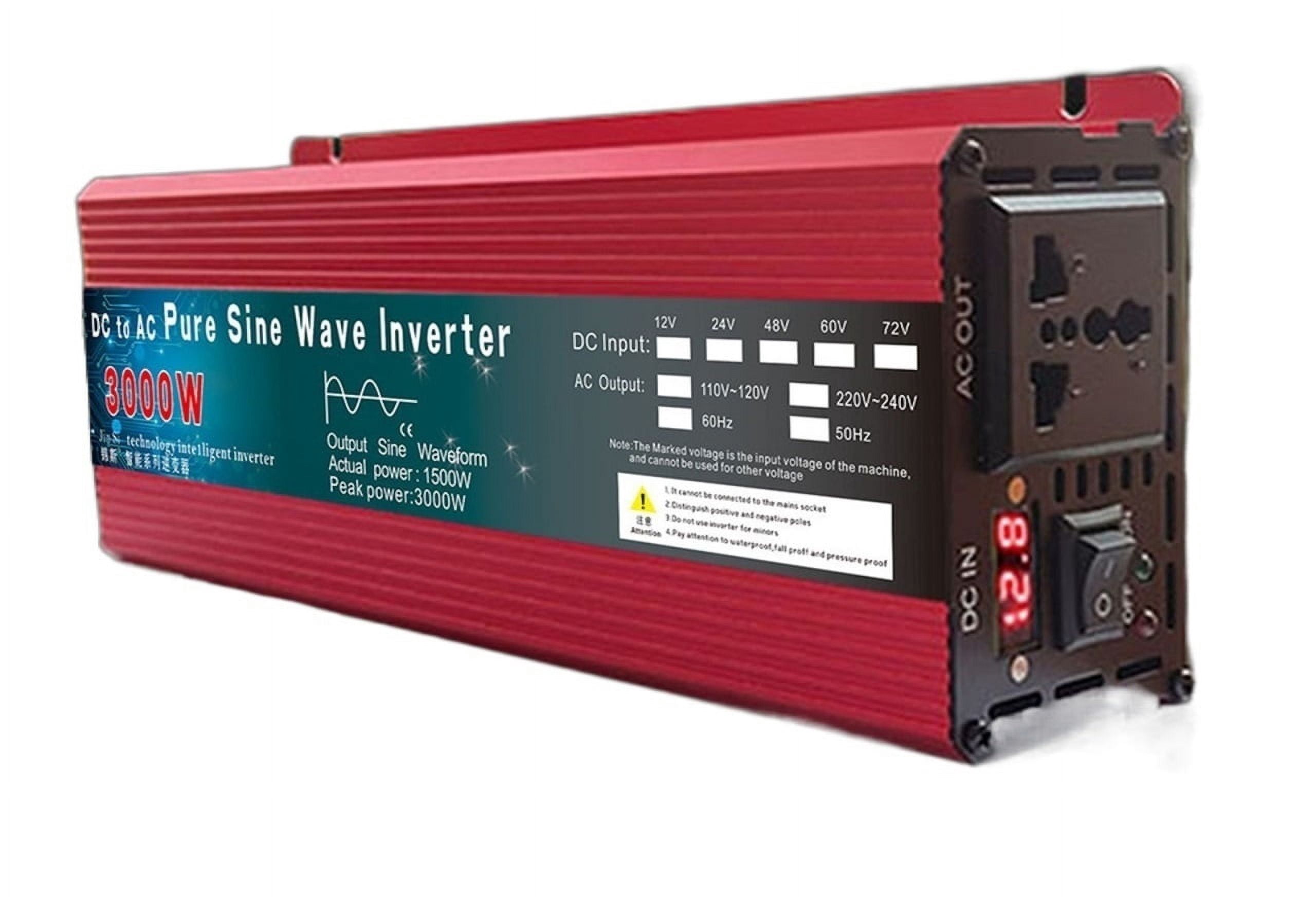 Inverter 12V 220V 1000W 2000W 3000W DC 24V 48V 60V To AC Pure Sine Wave Voltage Converter Power Car Micro Inverter DIY ,Fast and Efficient