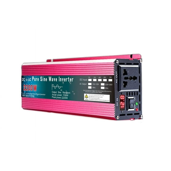 Inverter 12V 220V 1000W 2000W 3000W DC 24V 48V 60V To AC Pure Sine Wave Voltage Converter Power Car Micro Inverter DIY ,Powerful Output