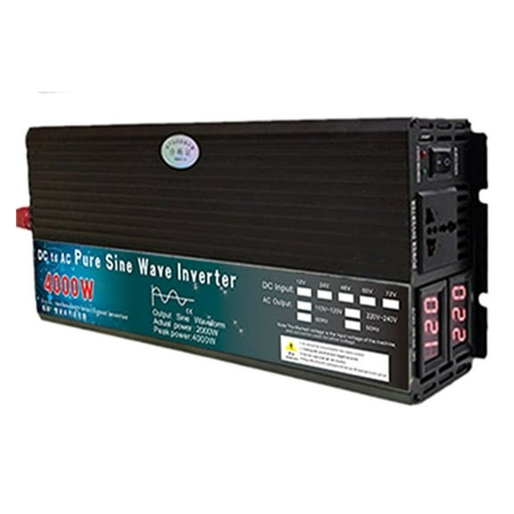 Inverter 4000W 5000W Pure Sine Wave Inverter DC12V 24V 48V 60V To AC 110 220 Solar Power Voltage Converter Car Household ,Fast and Efficient