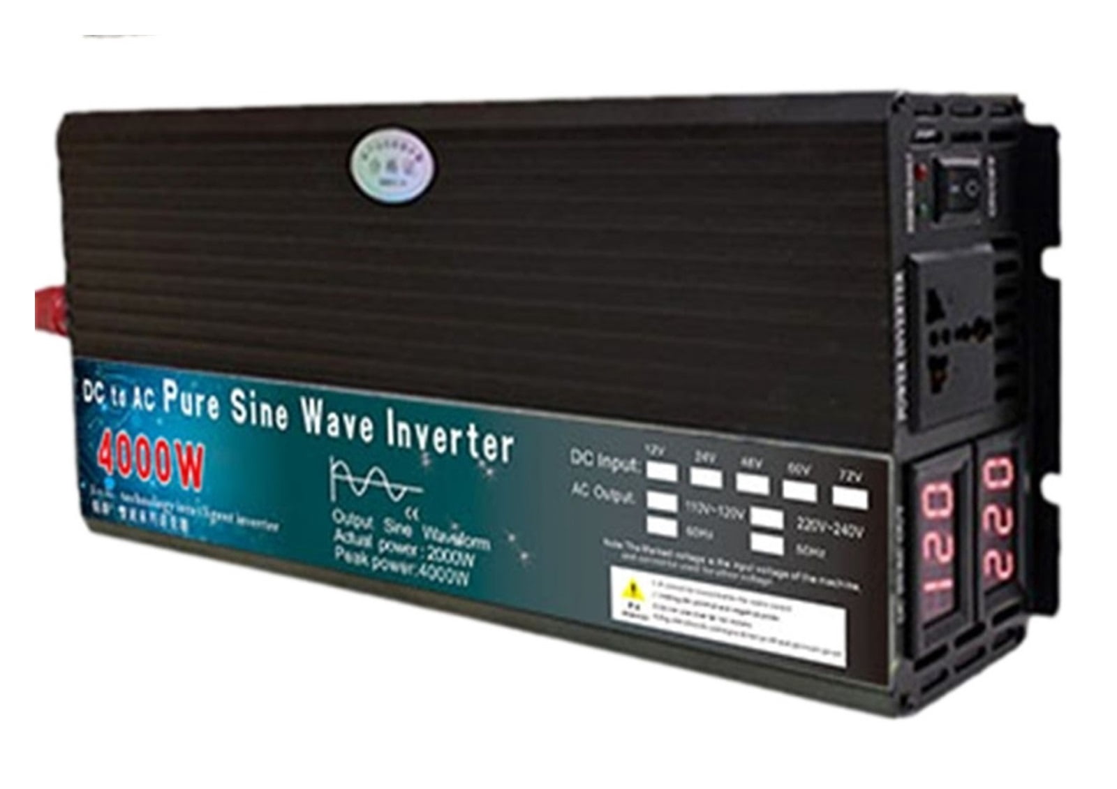 Inverter 4000W 5000W Pure Sine Wave Inverter DC12V 24V 48V 60V To AC 110 220 Solar Power Voltage Converter Car Household ,Wide Usage