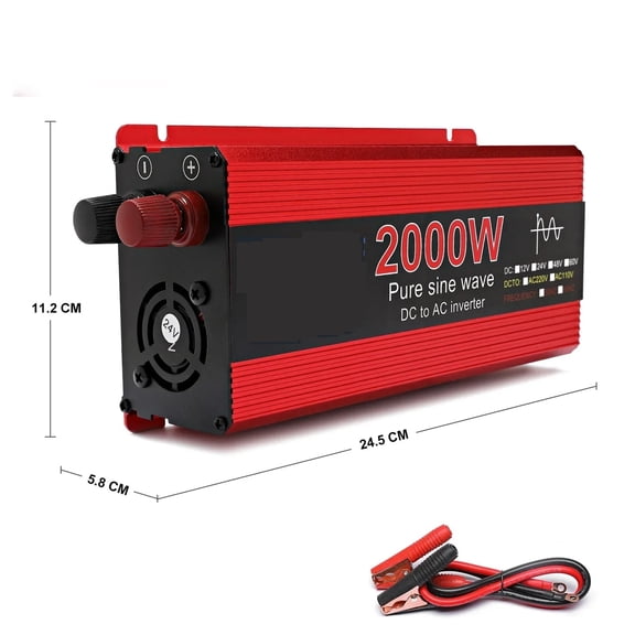Inverter DC 12V 24V To AC 220 Pure Sine Wave Power Inverter 3000W/2000W/1000W Digital Display Transformer ,Easy to Operate