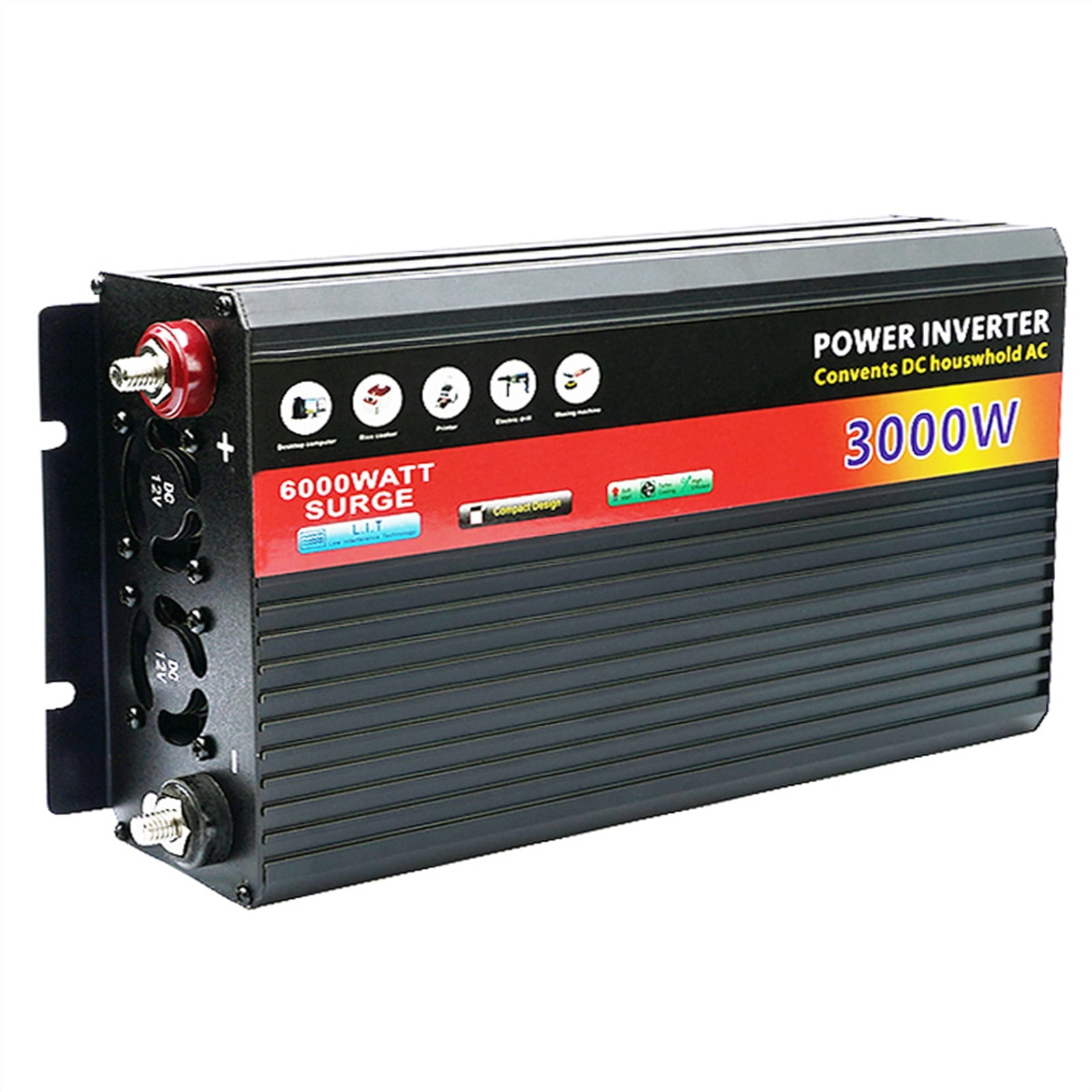 Inverter DC 12V to AC 220 Power Inverter 3000W 2000W 1000W Portable Car Power Bank Voltage Converter Solar Inverters ,Multiple Safety Protections