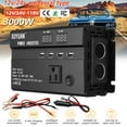 thumbnail image 1 of Inverter,DFITO 3000W Car Power Inverter Dc 12V/24V to 110V Ac Converter, with 1 Dual Ac Outlet and 4 USB Car Charger,  for Camping/ Road Trips/ Outdoor Work, 1 of 11