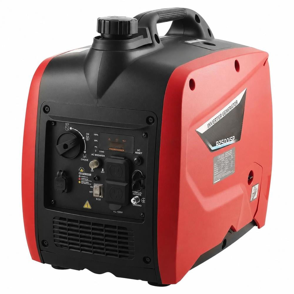 Inverter Generator, 3000W Peak, Quiet Portable Gas Type, 120V AC, Co Sensor Equipped