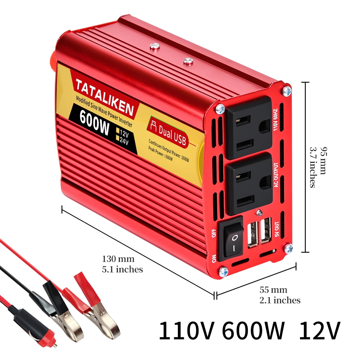 Inverters 12V/24V 110V 60HZ 600W 1500W 2000W 2500W, Portable Vehicle ...