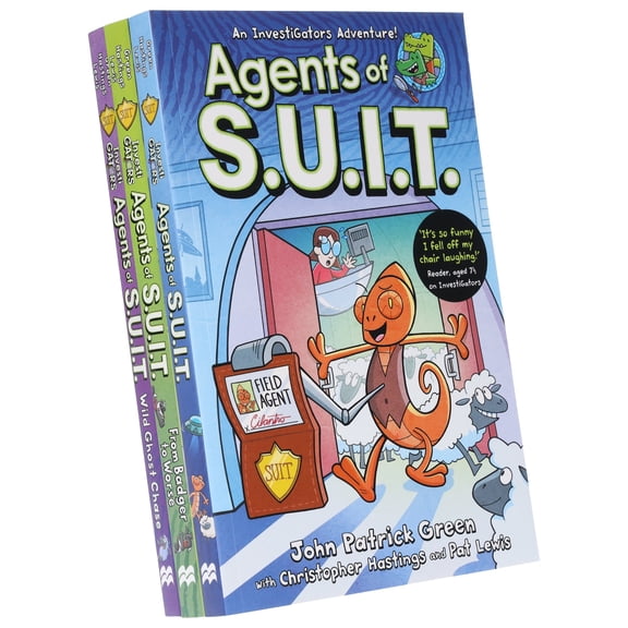 InvestiGators: Agents of S.U.I.T. Series by John Patrick Green 3 Books-Ages 7-11-Paperback