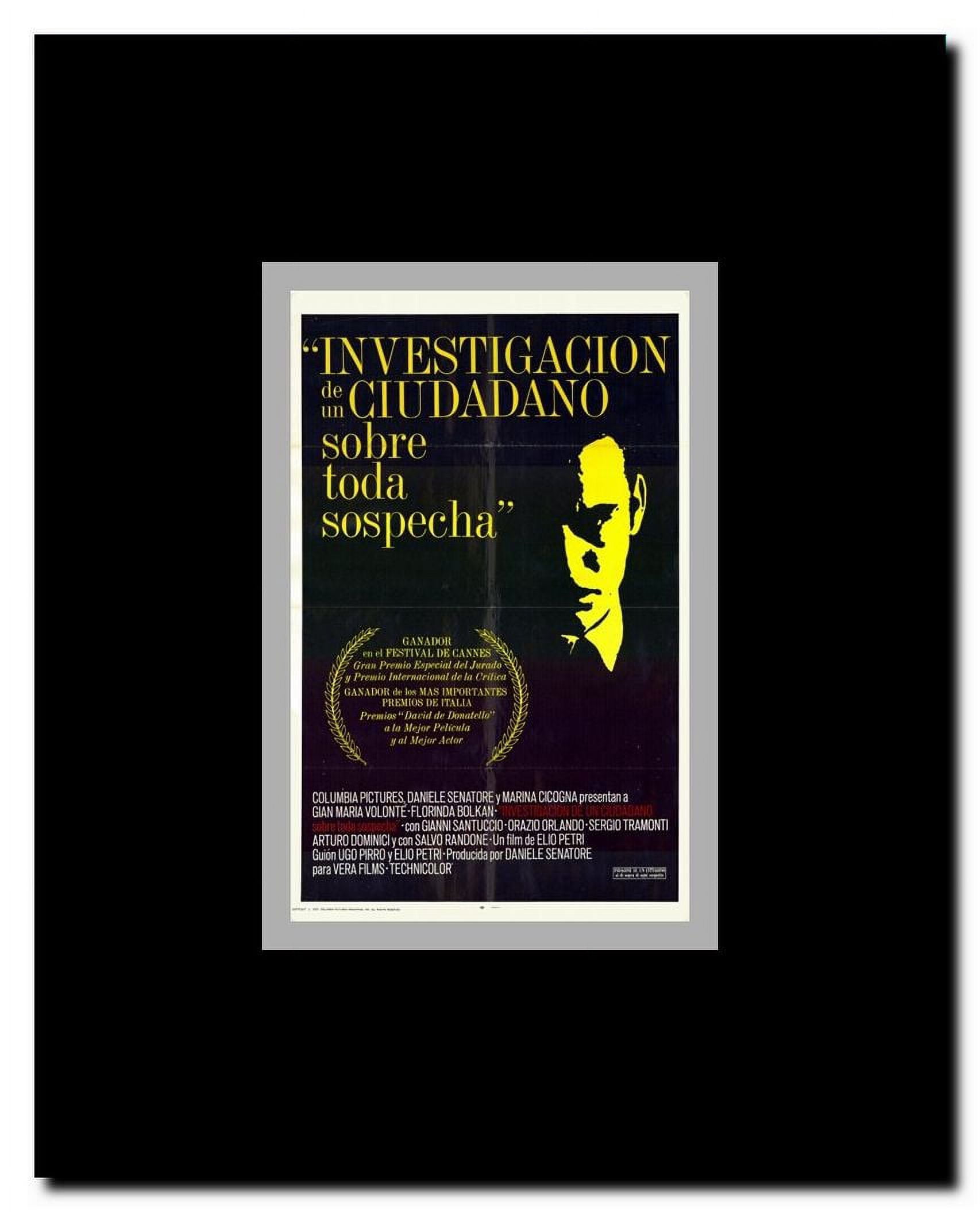 Investigation of a Citizen Above Suspicion Framed Movie Poster
