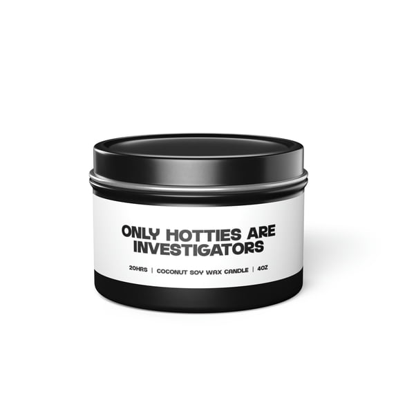 Investigator Tin Candle Gift Decor Vanilla Coffee Scented