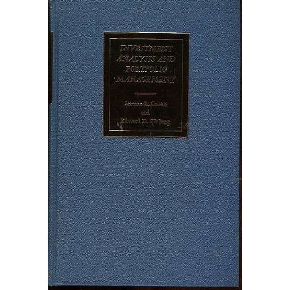 Pre-Owned Investment Analysis and Portfolio Management Hardcover