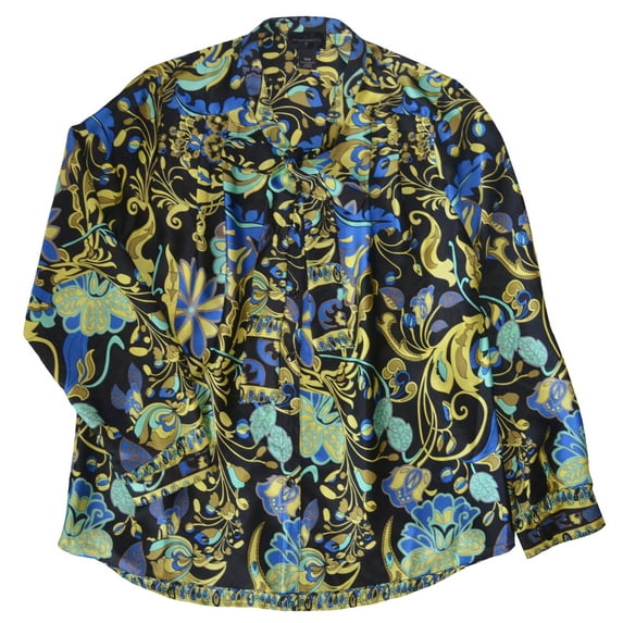 Investments Women's V-neck Long Sleeve Bow Blouse