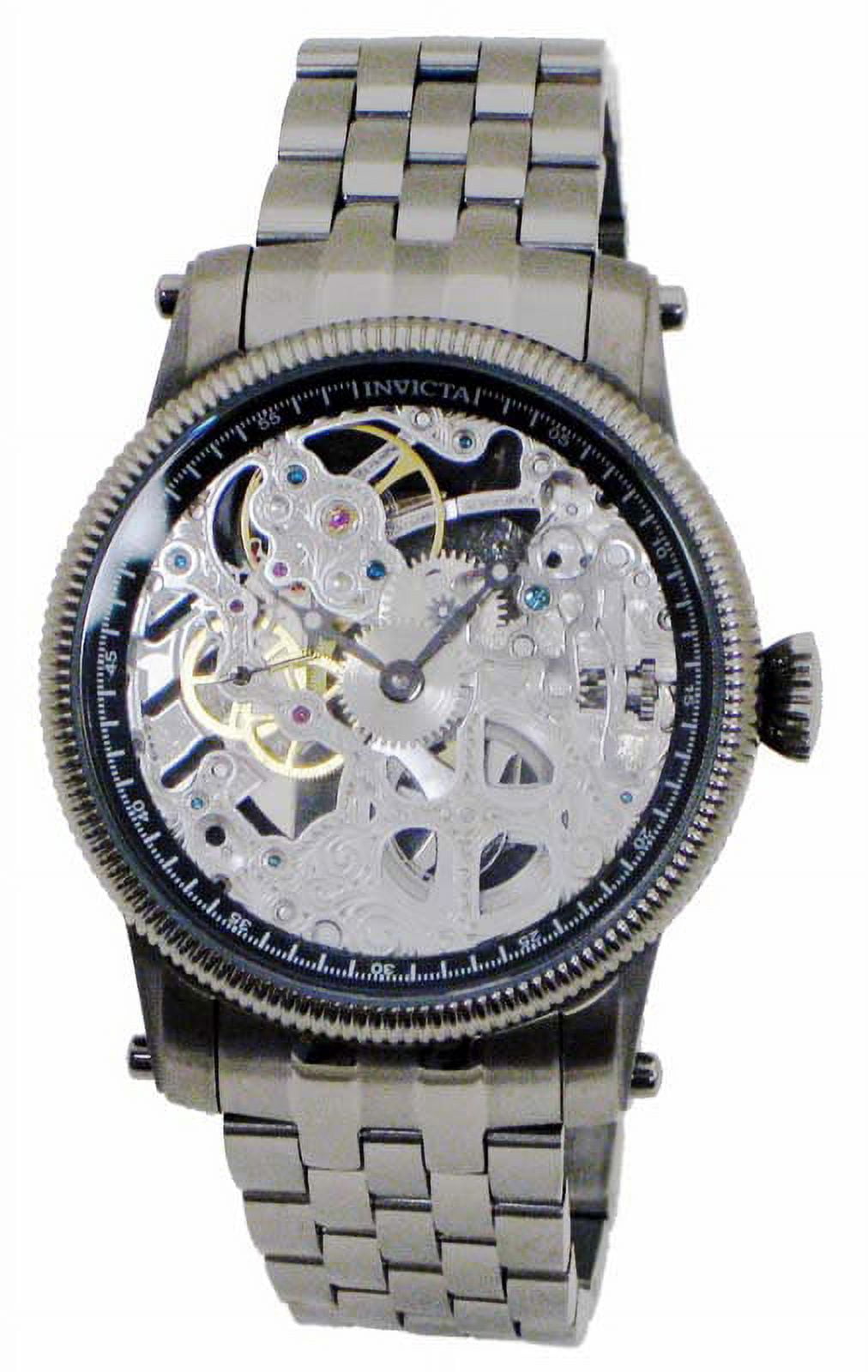 Invicta 0054 Men's Vintage Style Gunmetal Mechanical Watch
