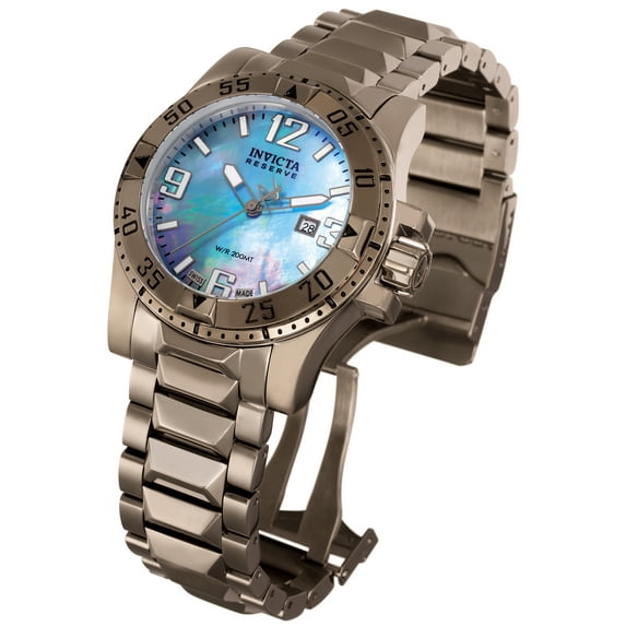 Invicta 0515 Men's Reserve Swiss Stainless Steel Blue MOP Dial Dive Watch