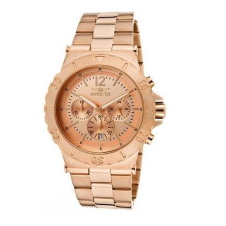 Invicta 1267 Men's Specialty Chronograph Rose Gold Tone Stainless Steel Watch