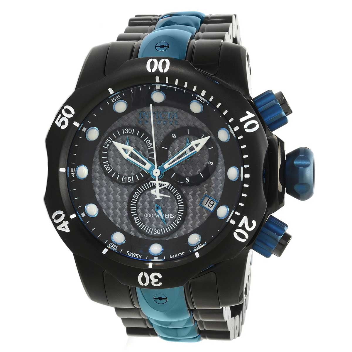 15461 Men's Venom Reserve Carbon Fiber Black Dial Two Tone