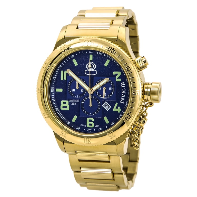 Invicta Russian Diver 1959 Mens Watch 52mm Blue Dial Chronograph New Battery Invicta Men 52MM Classic Russian Diver 1959 SunRay Blue  main image 3