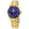thumbnail image 1 of Invicta 17052 Men's Pro Diver Blue Dial Yellow Gold Steel Bracelet Dive Watch, 1 of 2