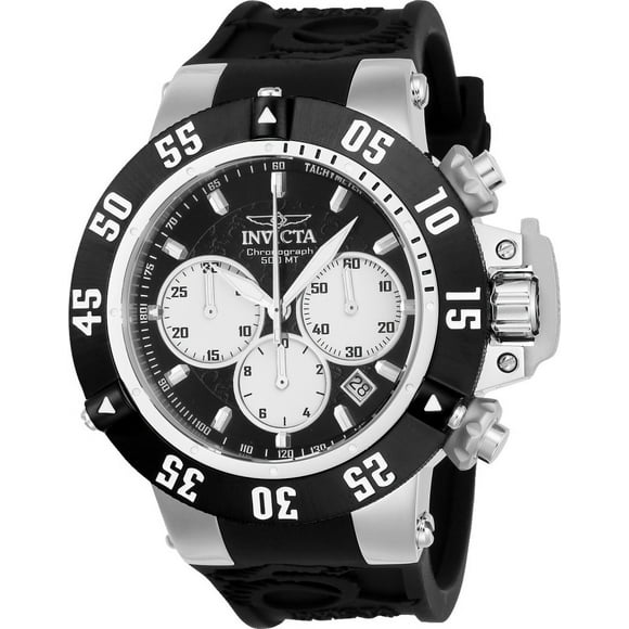 22919 Subaqua Men's 50mm Chronograph Stainless Steel Black Dial Watch