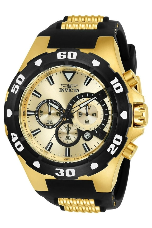 24682 Pro Diver Chronograph Men's Black Polyurethane Watch