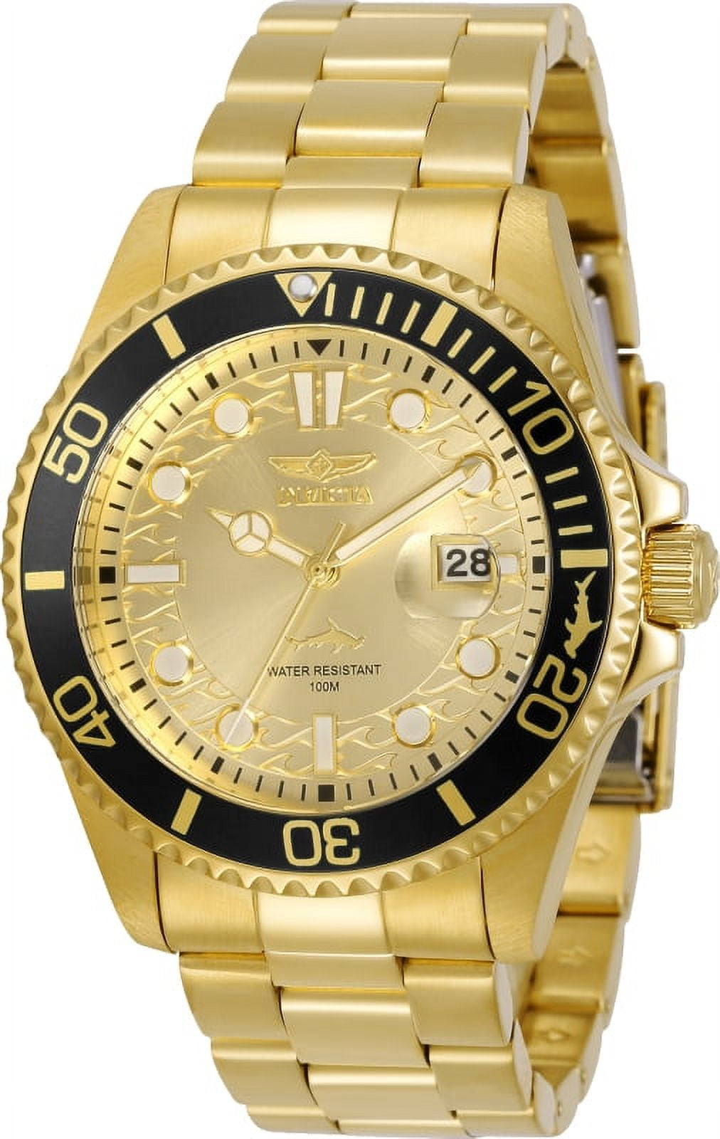 Invicta 30025 Pro Diver Men's 43mm Stainless Steel Gold Champagne
