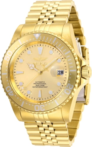 Invicta 30096 Mens Pro Diver Automatic 3 Hand Champagne Dial Watch