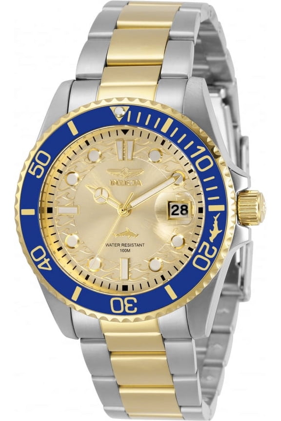 30482 Womens Pro Diver Quartz 3 Hand Gold Dial Watch