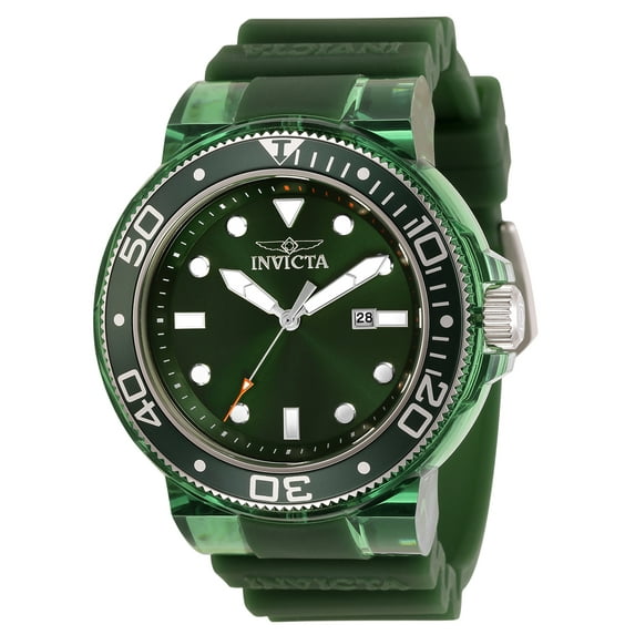 Invicta 32332 Mens Pro Diver Quartz 3 Hand Green Dial Watch