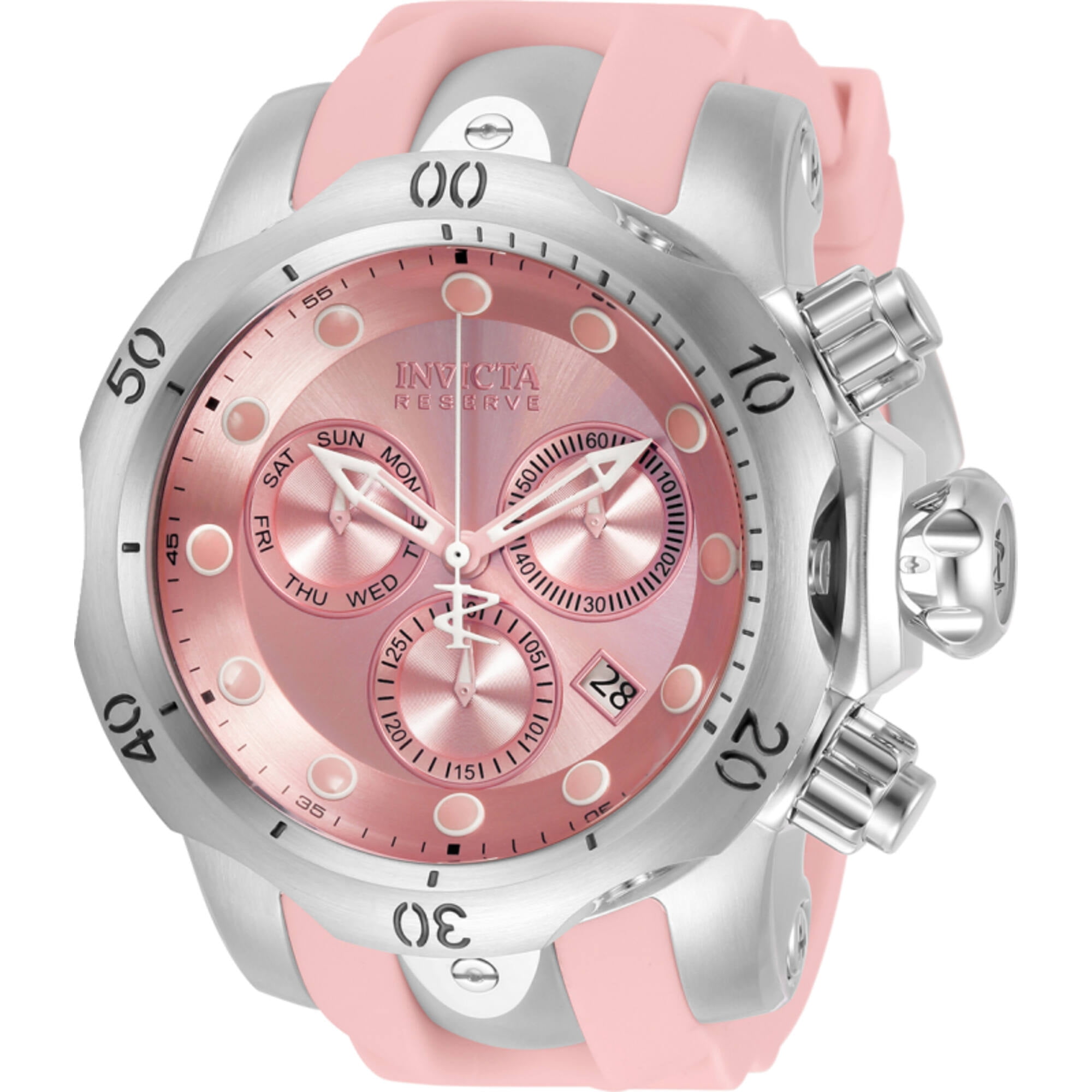 Invicta Reserve Venom Chronograph Quartz Pink Dial Men's Watch 33239 ...