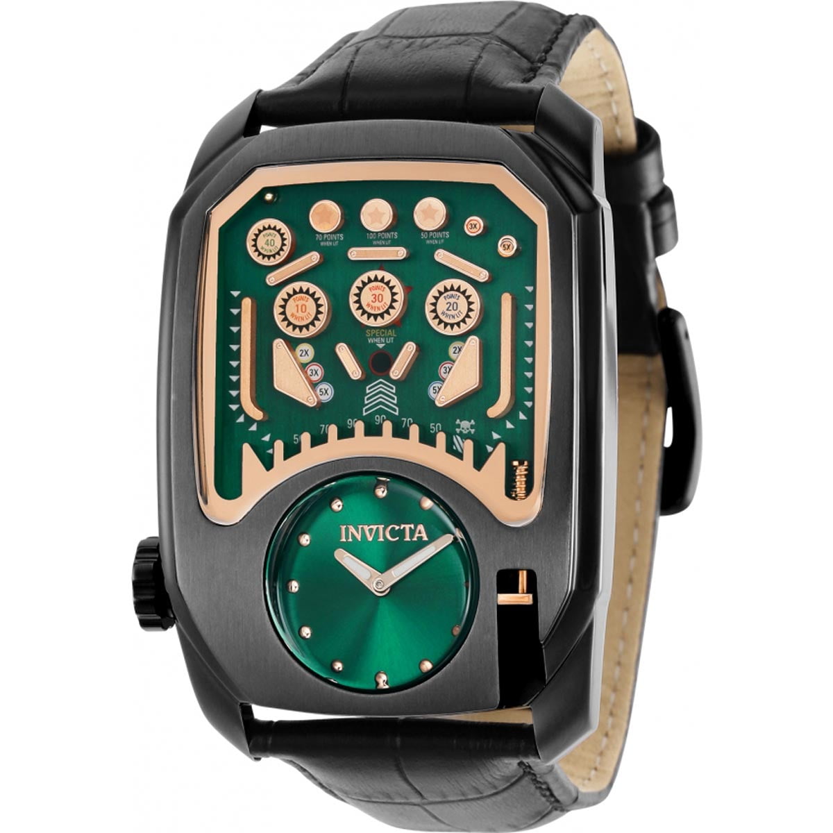 Invicta Cuadro Quartz Black Dial Men's Watch 35454 - Walmart.com