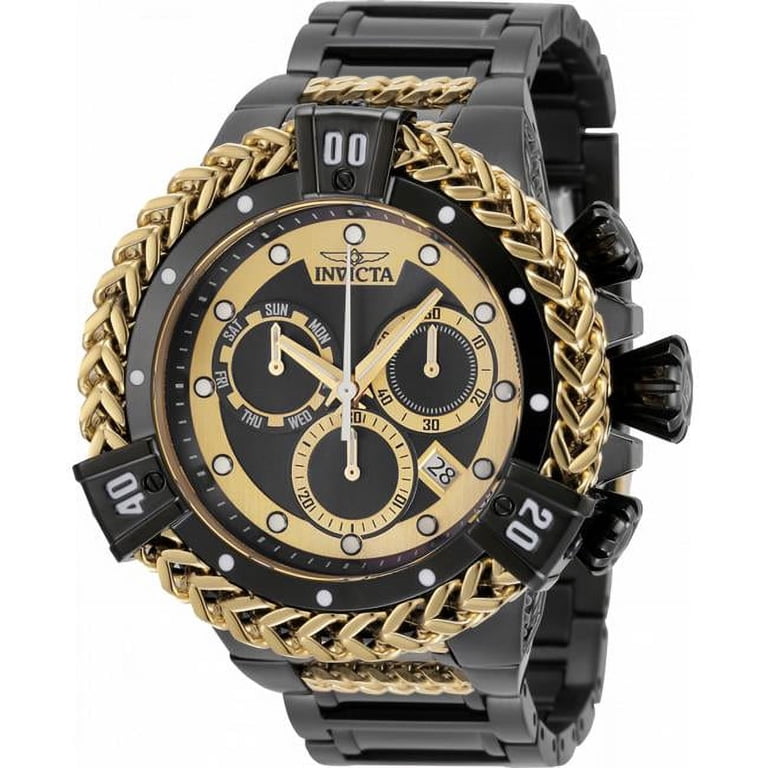 Invicta 35569 Bolt Quartz Chronograph Gold & Black Men Dial  display picture 3