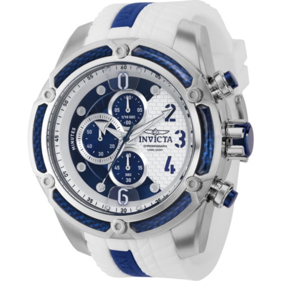 Invicta 36433 Men's S1 Rally Chrono White and Blue Strap Watch