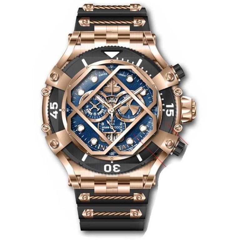 Invicta 37179 Pro Diver Quartz Chronograph Blue & Rose Gold 