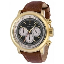 Invicta 37323 Men's Vintage Brown Leather Strap Chronograph Watch