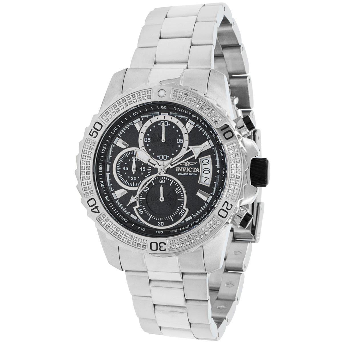 Invicta 38001 Men s Pro Diver Quartz Chronograph Diamond Watch Walmart