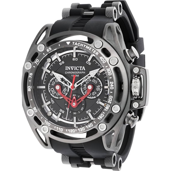 Invicta 38158 Men's S1 Rally Gunmetal and Black Strap Watch