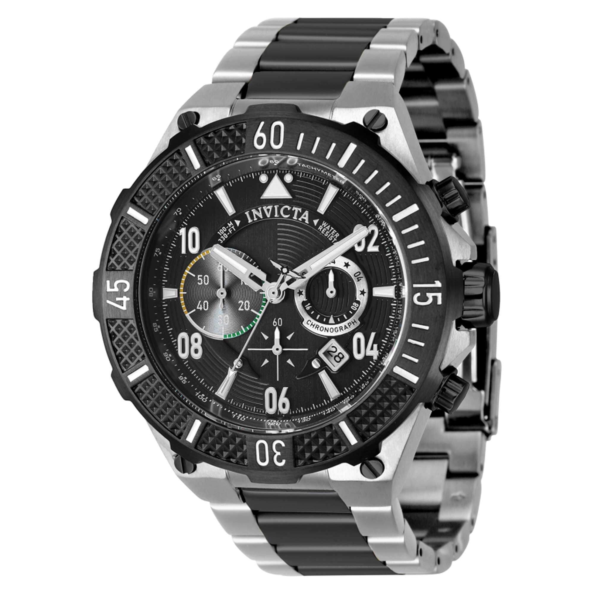 Invicta black top chronograph watch
