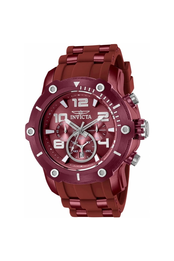 Pro Diver 40799 Mens 45mm Red Dial Quartz Chronograph Watch