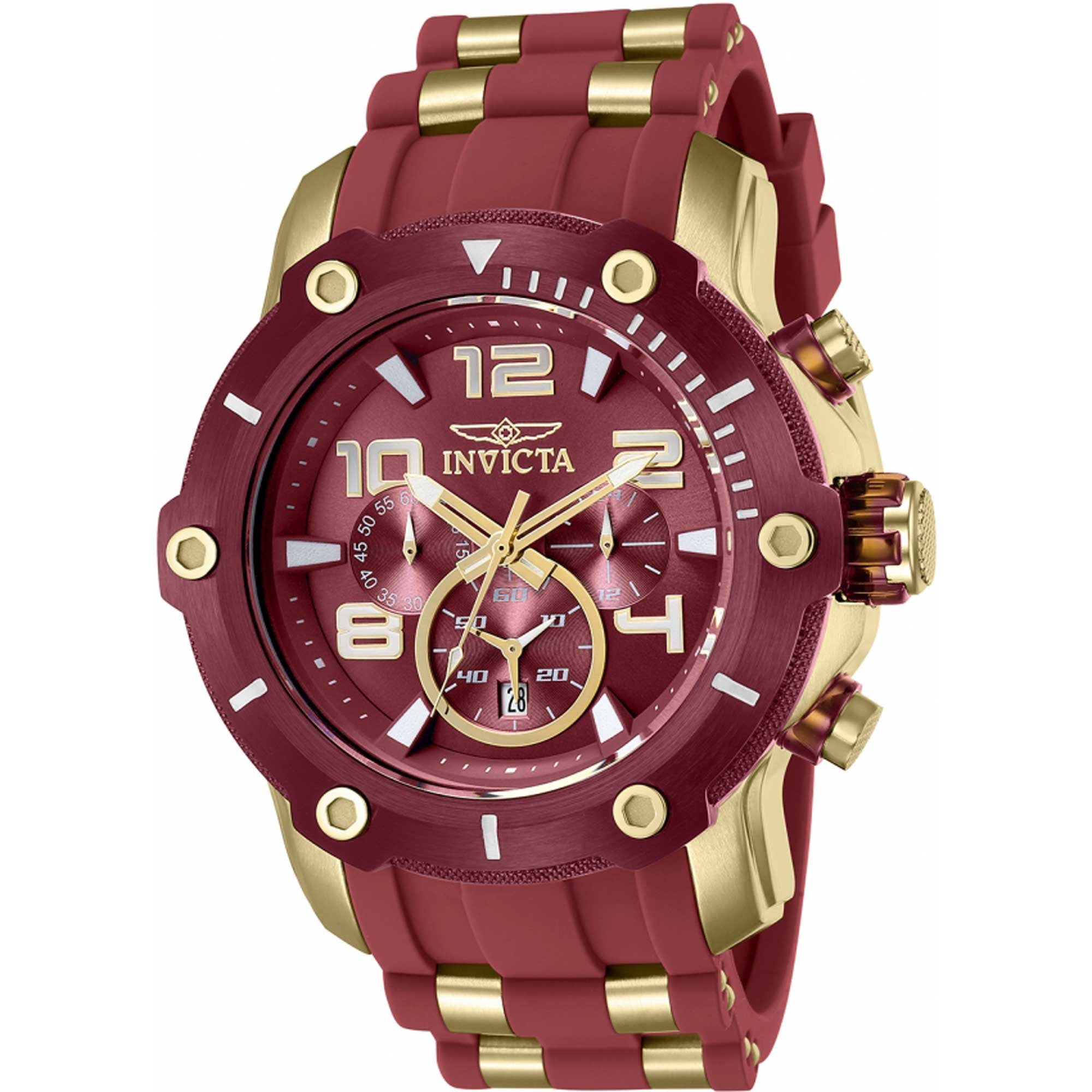 Red invicta 2025 men's watch