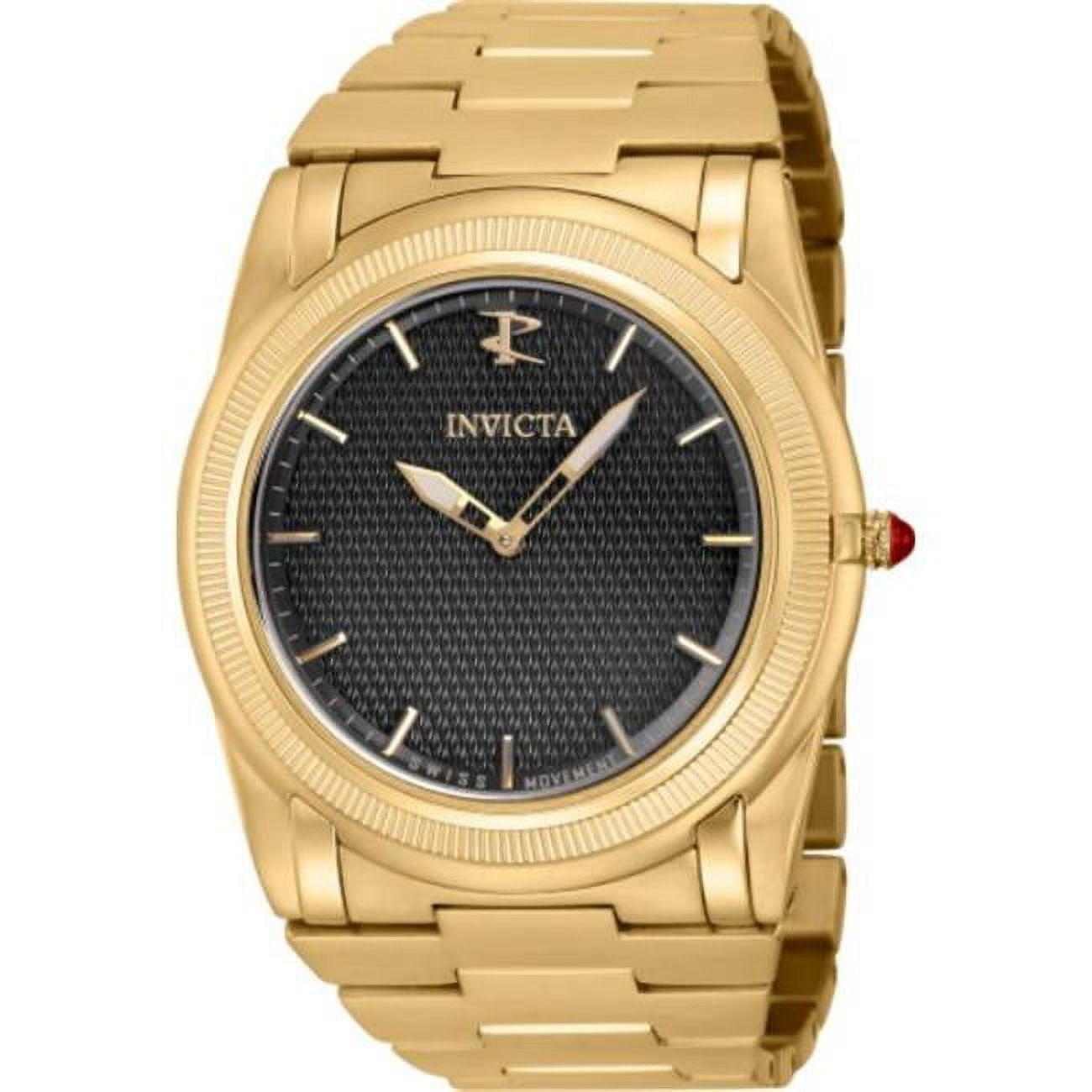Invicta 41039 Mens Reserve Quartz 3 Hand Dial Watch, Black