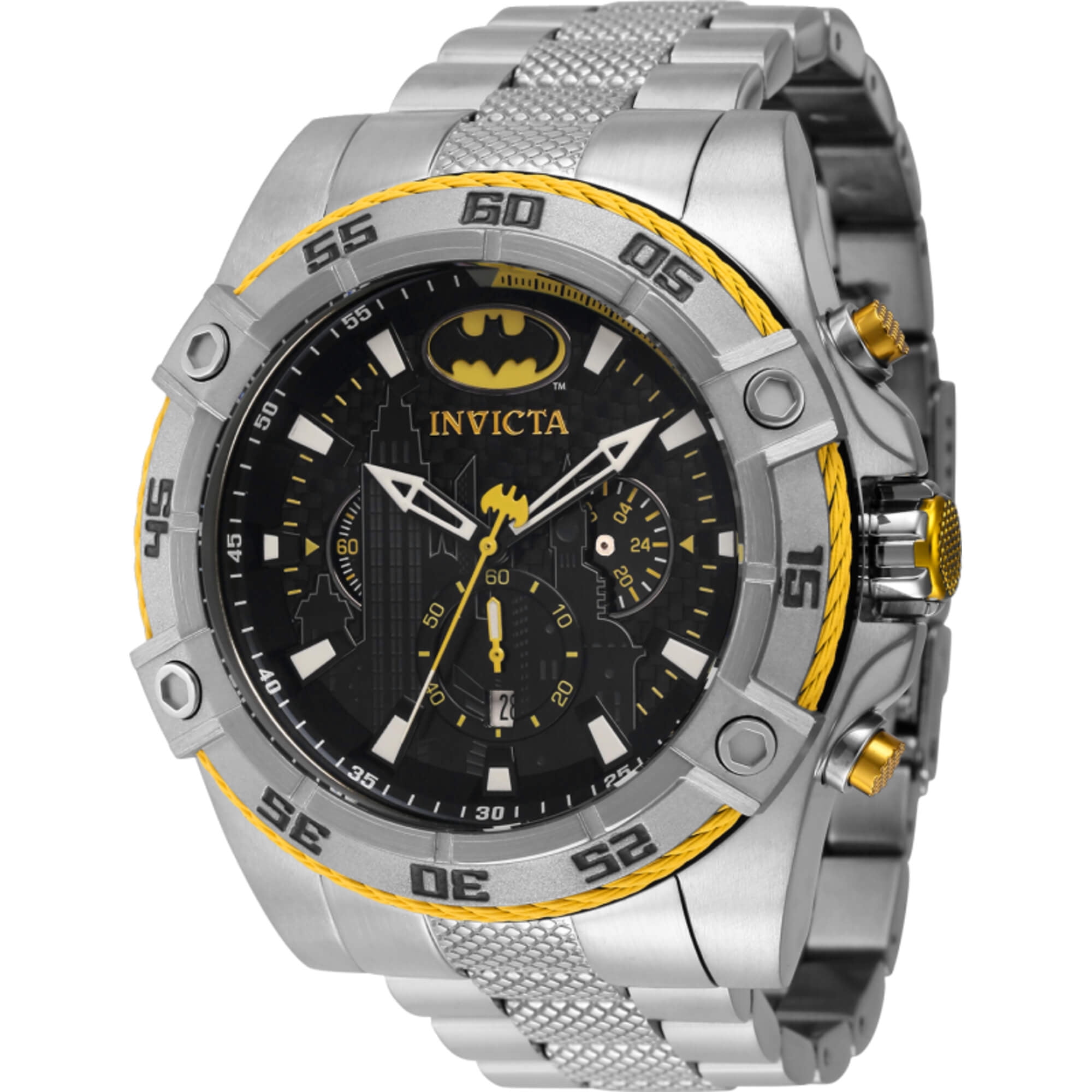 Invicta 41225 Men's DC Comics Batman Silver Steel Bracelet Watch