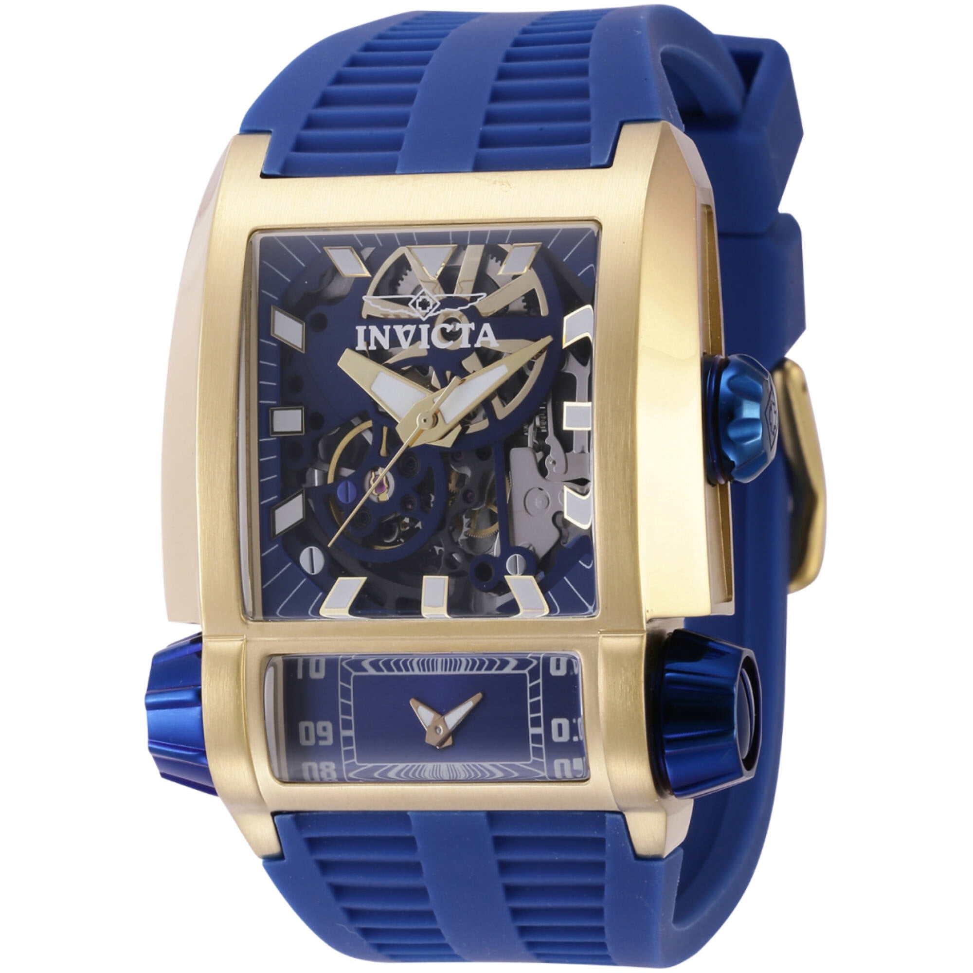 Invicta Men's 52mm Blue Silicone Band Steel Case S. Sapphire Quartz Silver-Tone Dial Analog Watch 27966 Invicta NFL Miami Dolphins Men\u0027s 52mm Pro Diver Limited Silicone Watch 41453