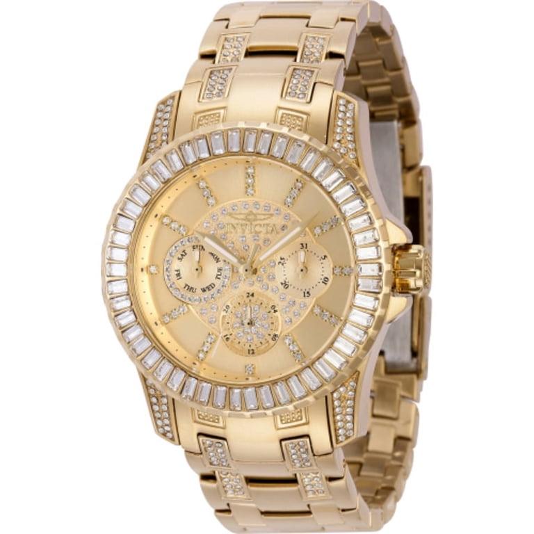 Chunky Gold Crystal Bezel Bracelet Watch Bob Mackie Women main image 3