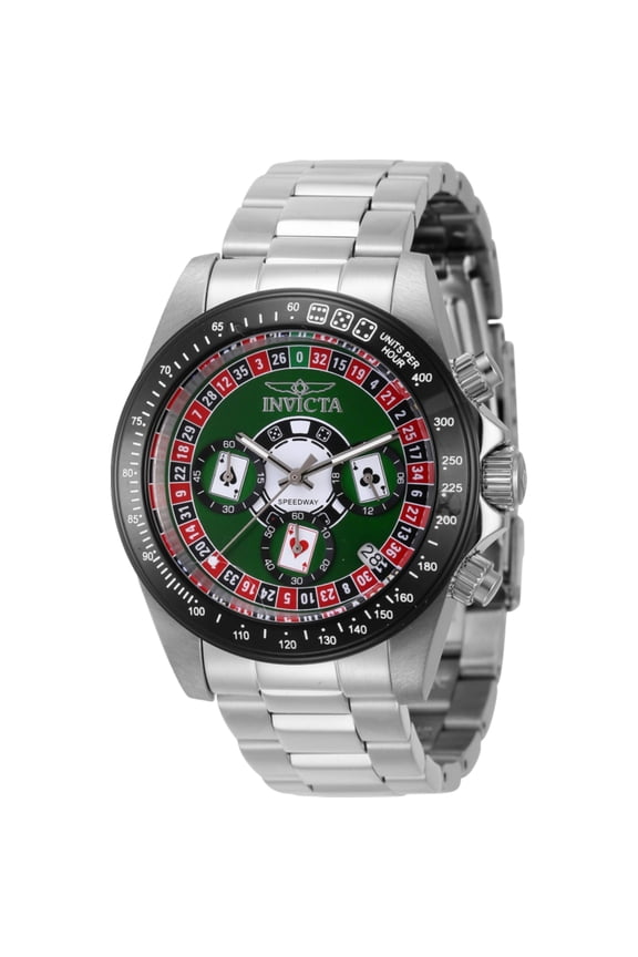 44642 Men's Speedway Chronograph Silver Bracelet Watch