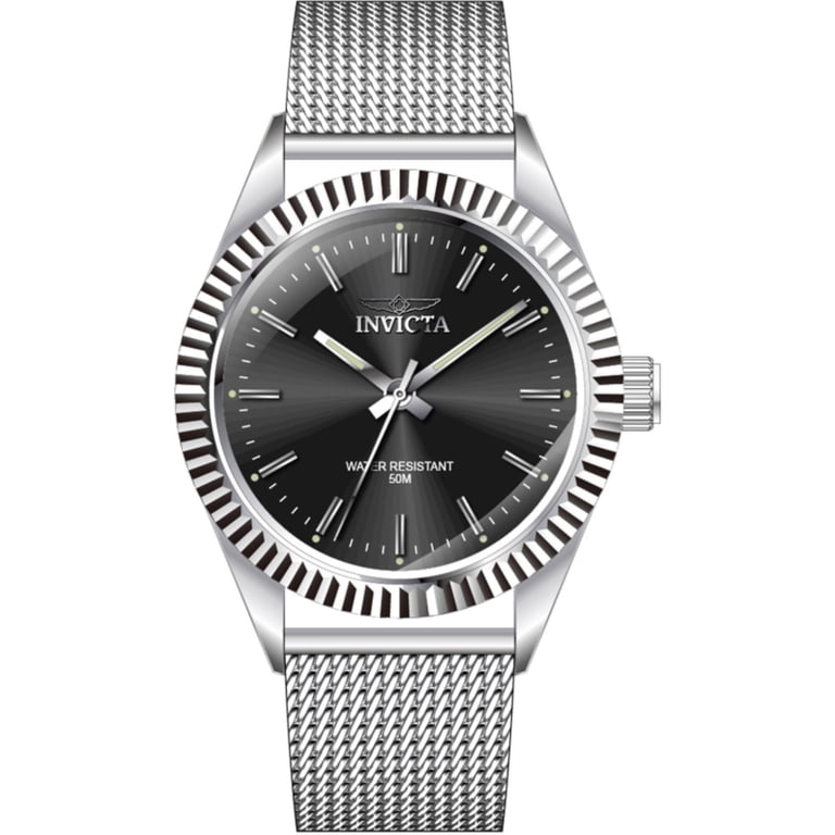 Invicta Black Dial Silver-Tone Crystal Bezel Watch Invicta Pro Diver Men main image 4