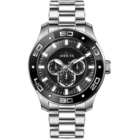 Invicta Pro Diver Scuba GMT Stainless Steel Black Dial Quartz 45756 100M Men's Watch