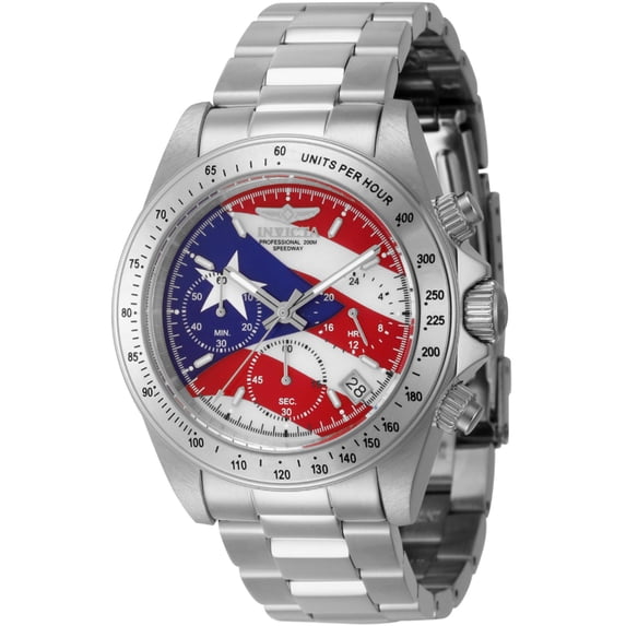 Invicta 46111 Men's Speedway Chrono Silver Tone Bracelet Watch