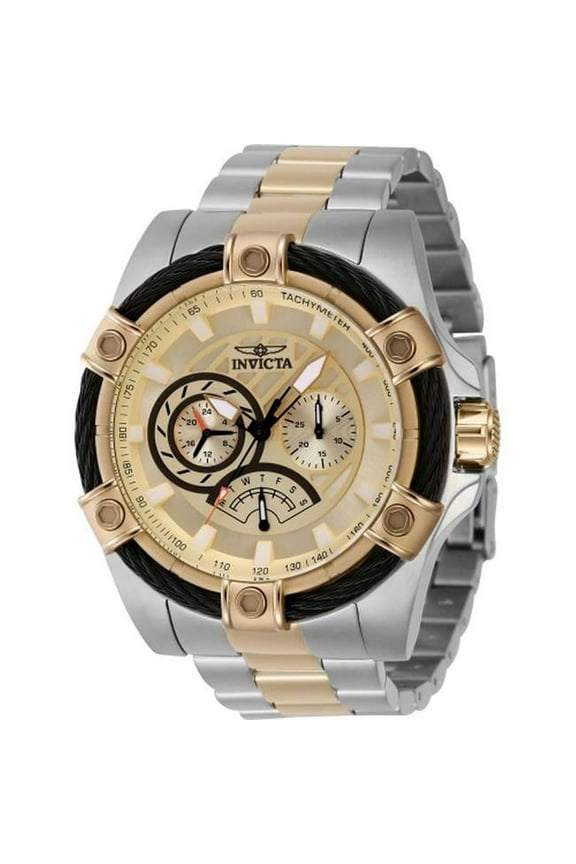 46867 Bolt Quartz Chronograph Gold Dial Men Watch