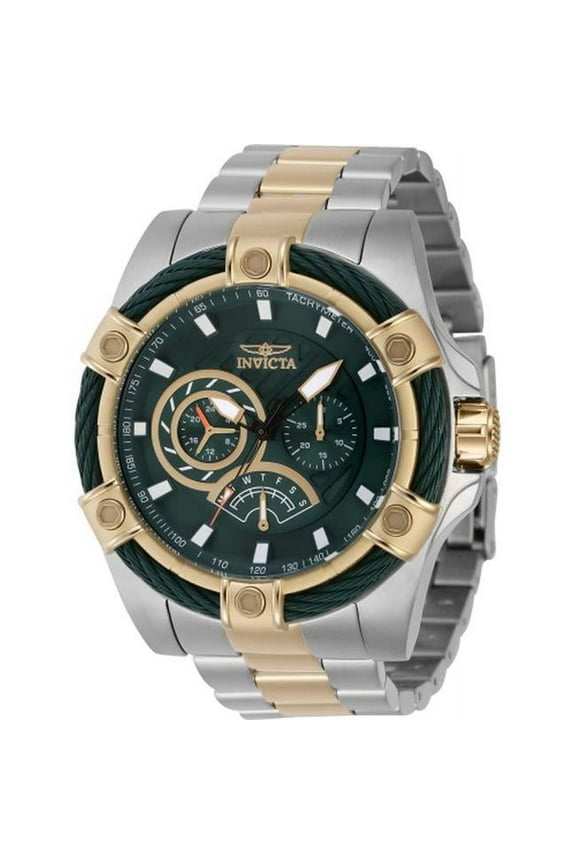 46870 Bolt Quartz Chronograph Green Dial Men Watch