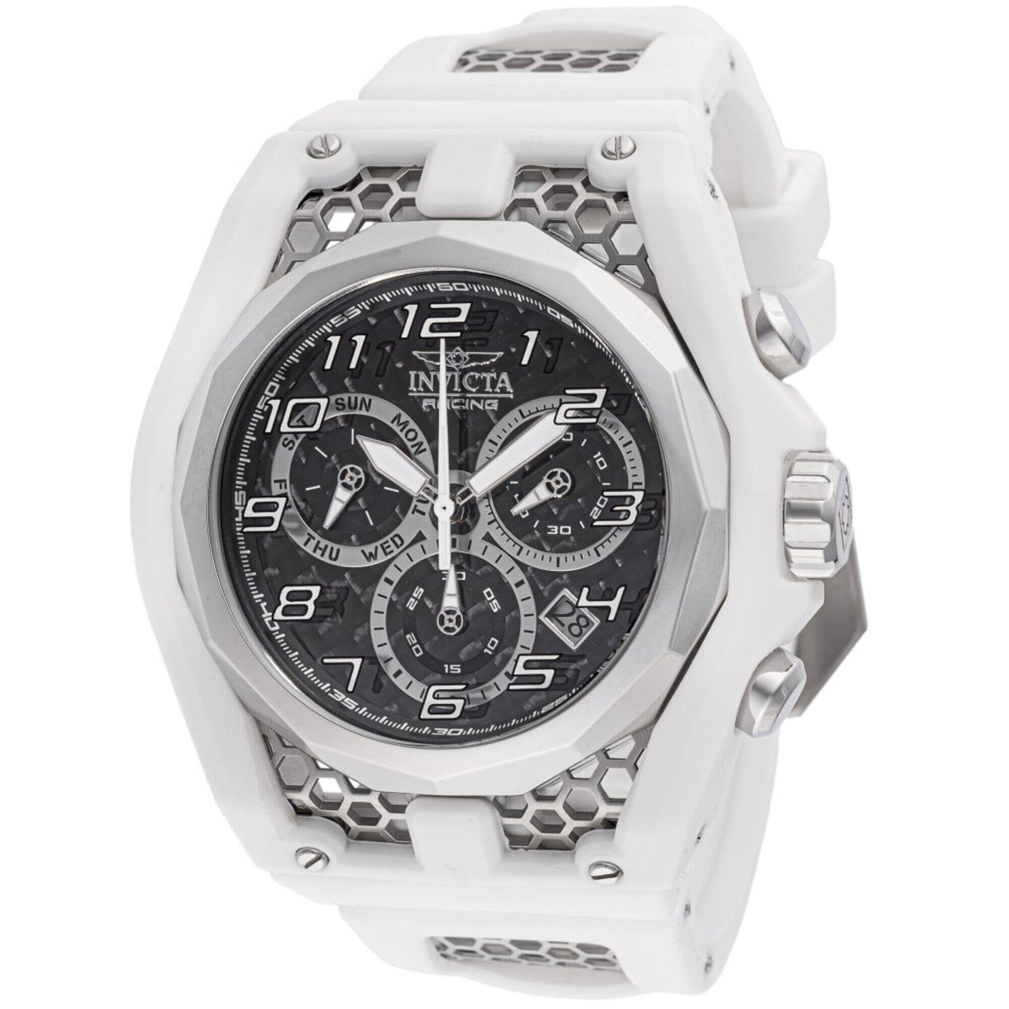 Invicta 47209 Men's Invicta Racing White, Silver Tone Strap Watch