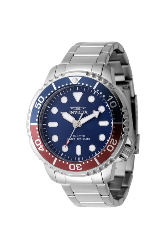 47219 Men's Pro Diver Blue Dial Silver Tone Bracelet Watch